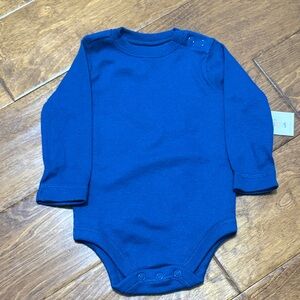 NWT Size 3-6M Blue Long Sleeve Bodysuit